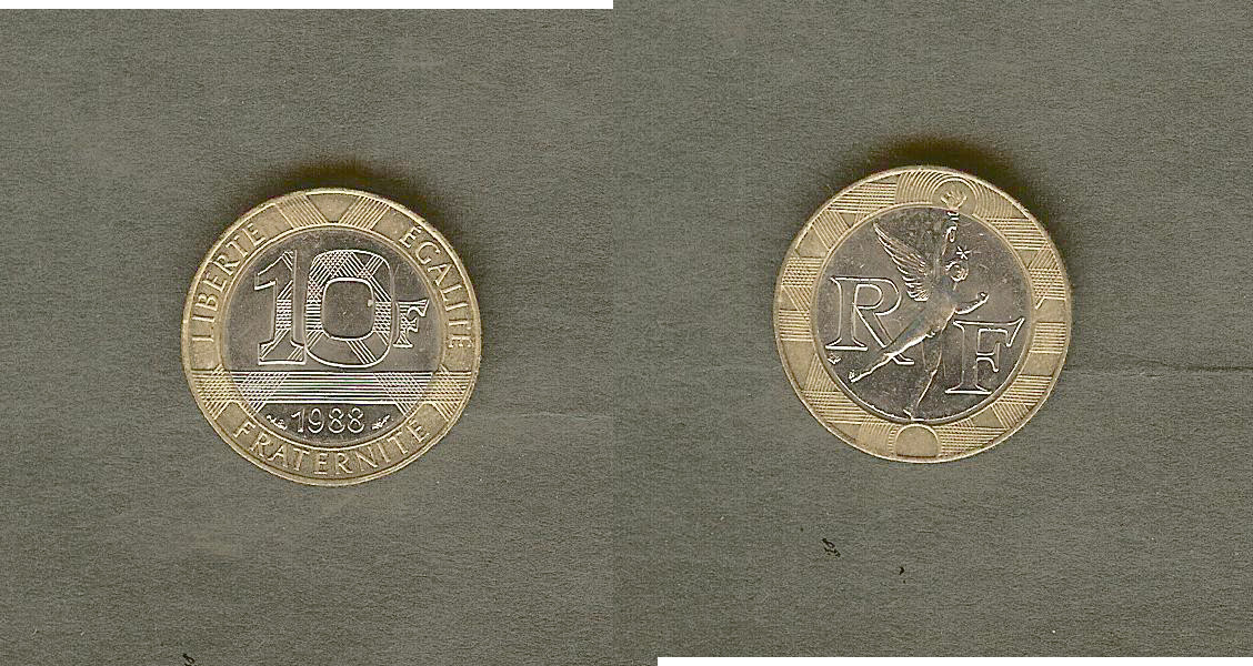 10 francs Genie 1988 Unc